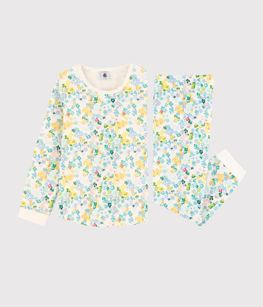 CHILDREN'S FITTED FLORAL COTTON PRINT PYJAMA