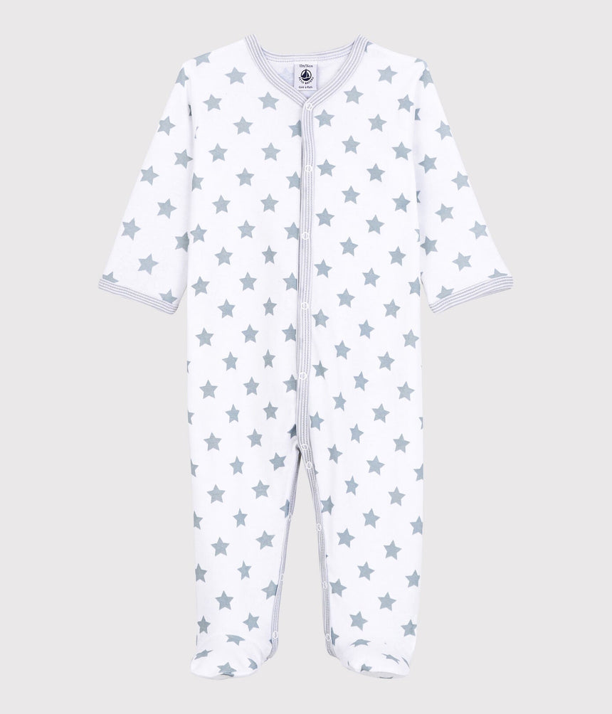 BABIES' STARRY COTTON SLEEPSUIT