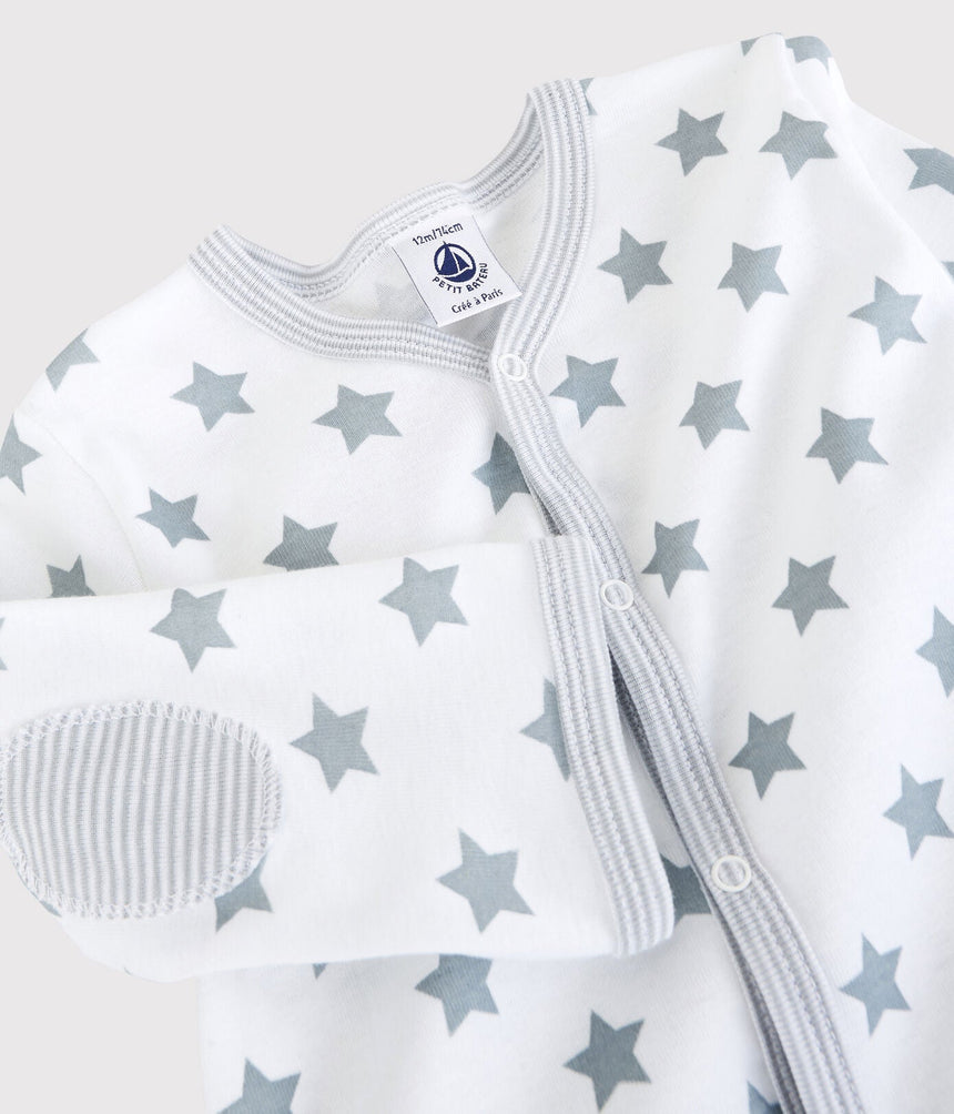 BABIES' STARRY COTTON SLEEPSUIT