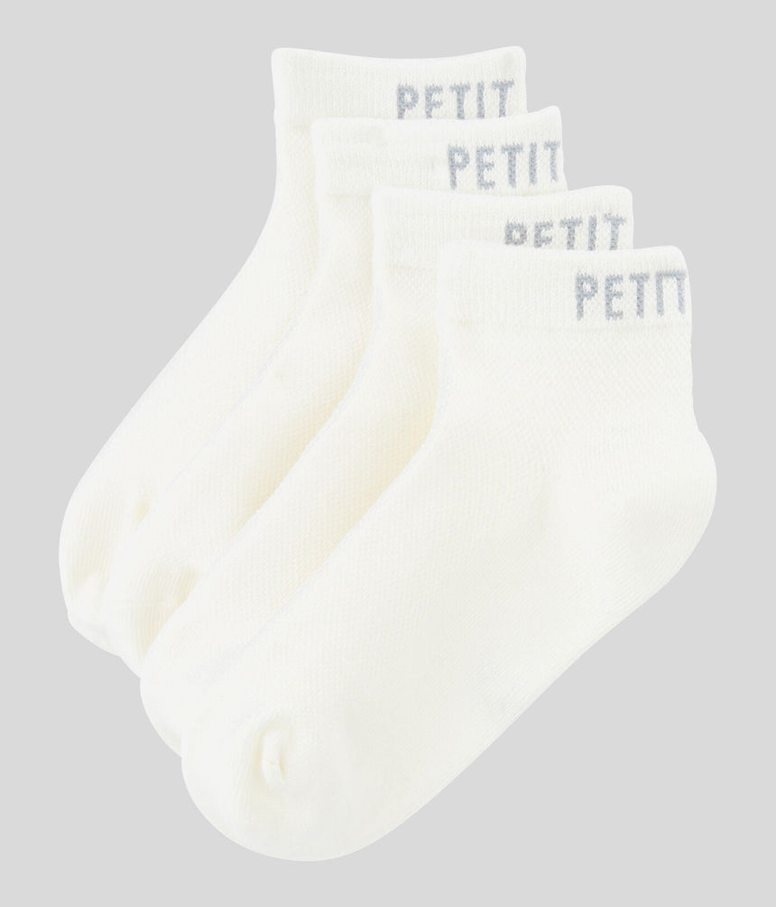 WHITE ANKLE SOCKS - 2-PACK