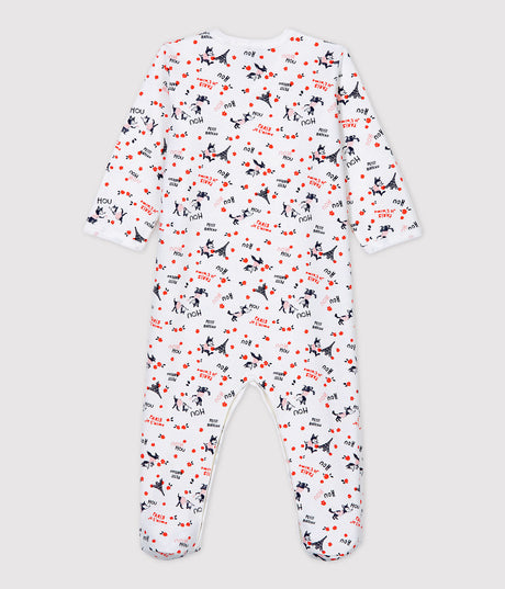 Babies' Paris Organic Cotton Fleece Sleepsuit