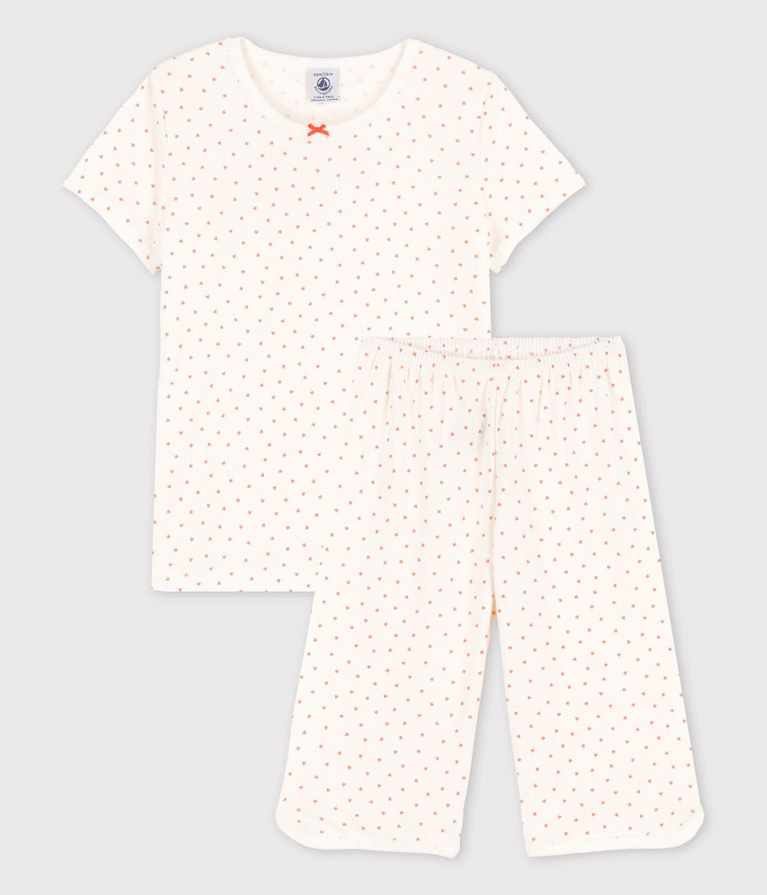 GIRLS HEART PATTERN COTTON PYJAMAS