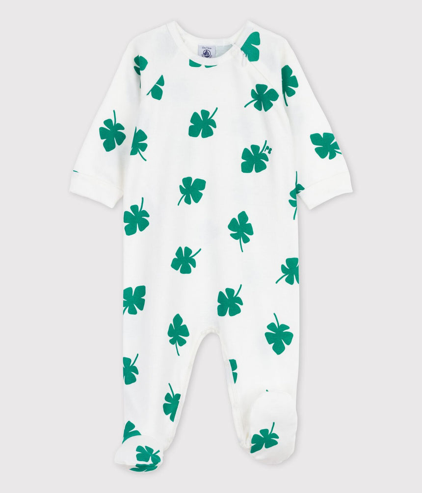 BABIES BOTANIC PRINT ORGANIC COTTON SLEEPSUIT