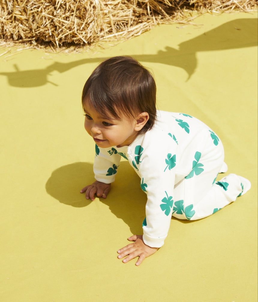 BABIES BOTANIC PRINT ORGANIC COTTON SLEEPSUIT