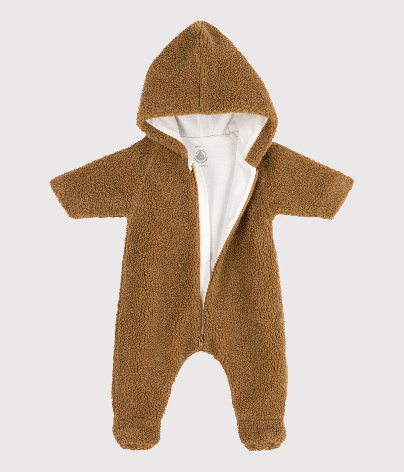 TEDDY SHERPA HOODED SNOWSUIT TEDDY SHERPA HOODED SNOWSUIT