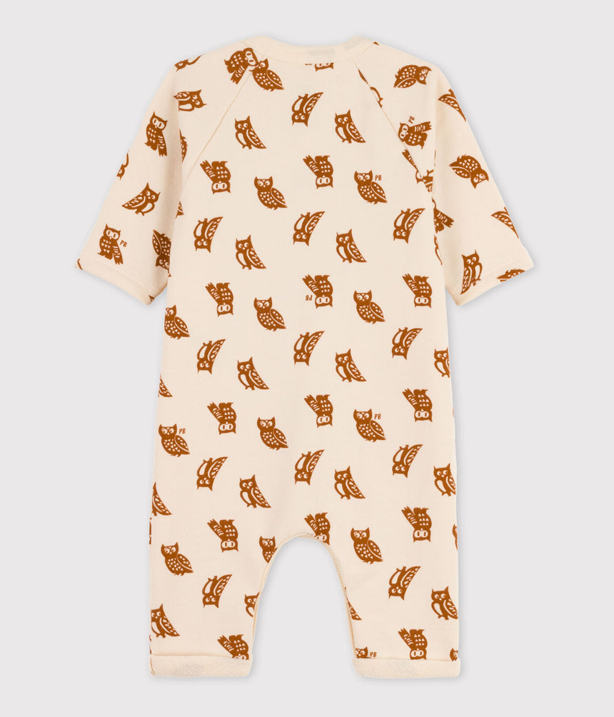 Babies' Owl Themed Cotton Jumpsuit