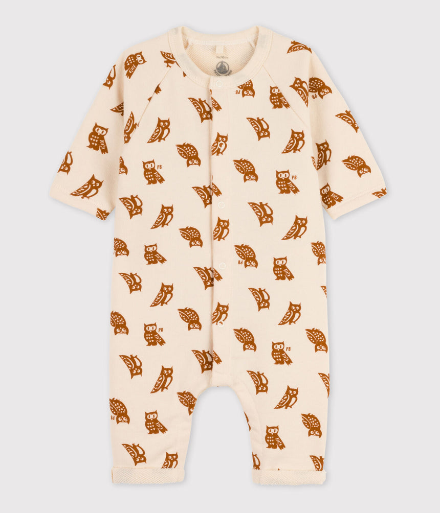 Babies' Owl Themed Cotton Jumpsuit