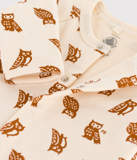 Babies' Owl Themed Cotton Jumpsuit