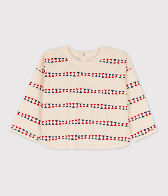 Babies' Long-Sleeved Printed Cotton T-Shirt