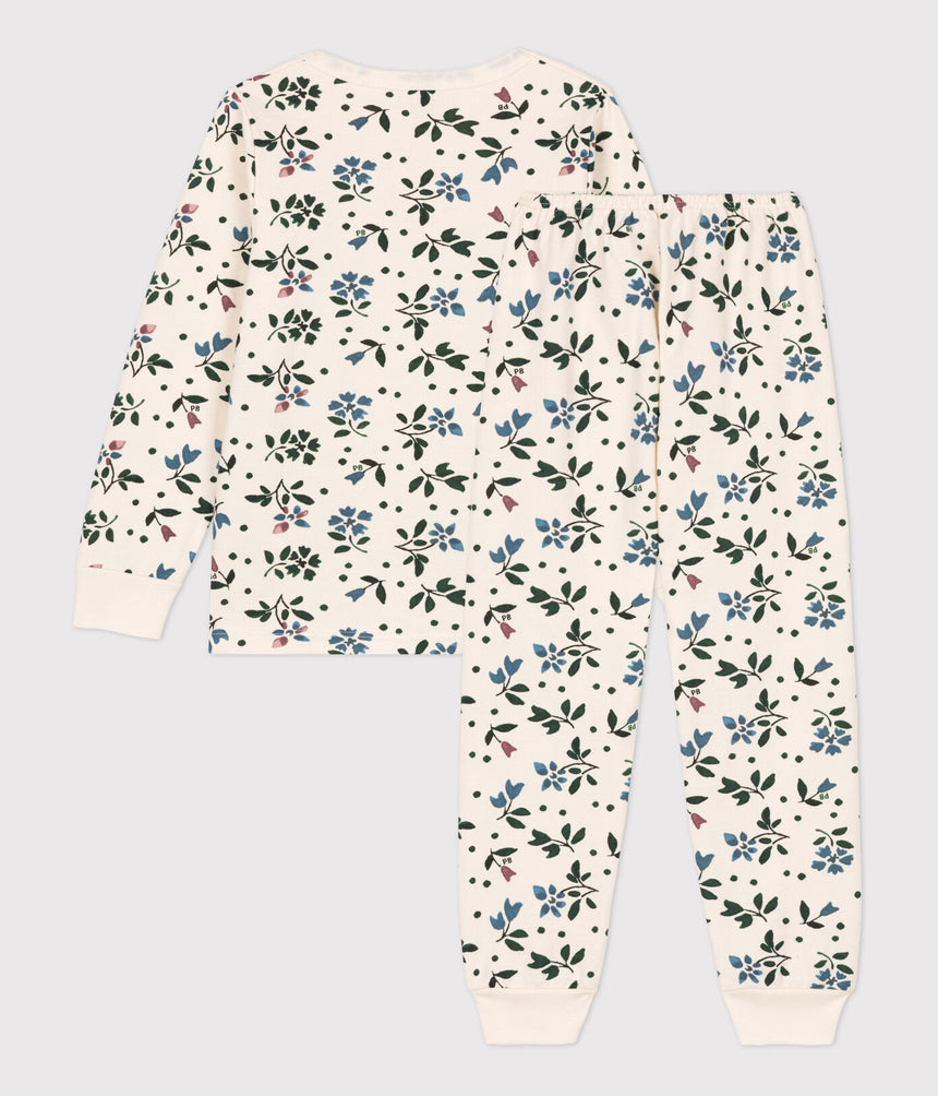 GIRLS' FLORAL FLEECE PYJAMAS