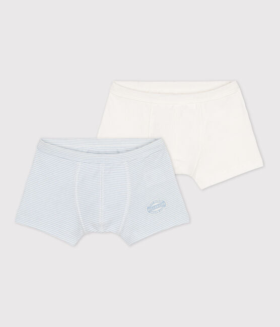 BOYS' PINSTRIPED BOXER SHORTS - 2-PACK