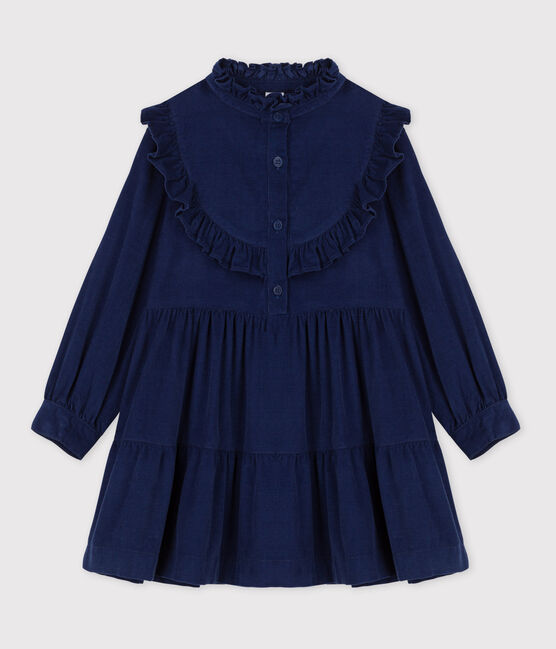 GIRLS' LONG-SLEEVED VELVET DRESS