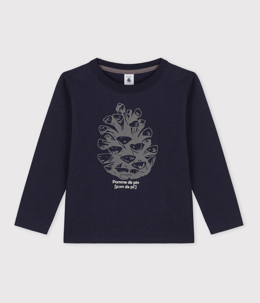 BOYS' LONG-SLEEVED COTTON T-SHIRT