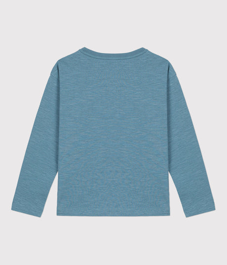 BOYS' LONG-SLEEVED COTTON T-SHIRT