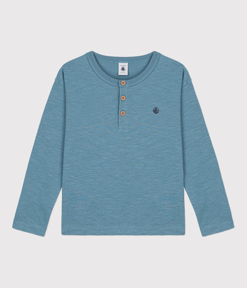 BOYS' LONG-SLEEVED COTTON T-SHIRT