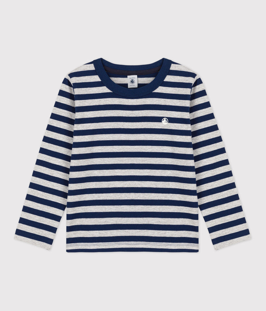 BOYS' LONG-SLEEVED COTTON T-SHIRT