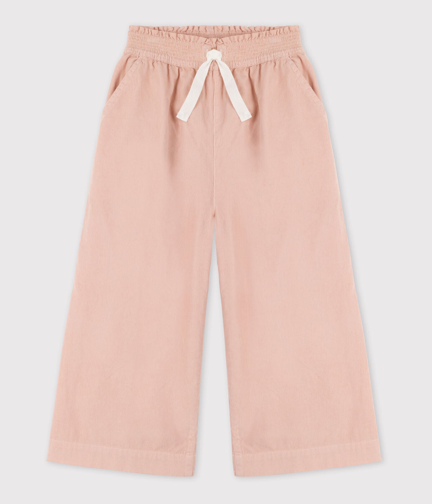 GIRLS' COTTON LOOSE FIT VELVET TROUSERS