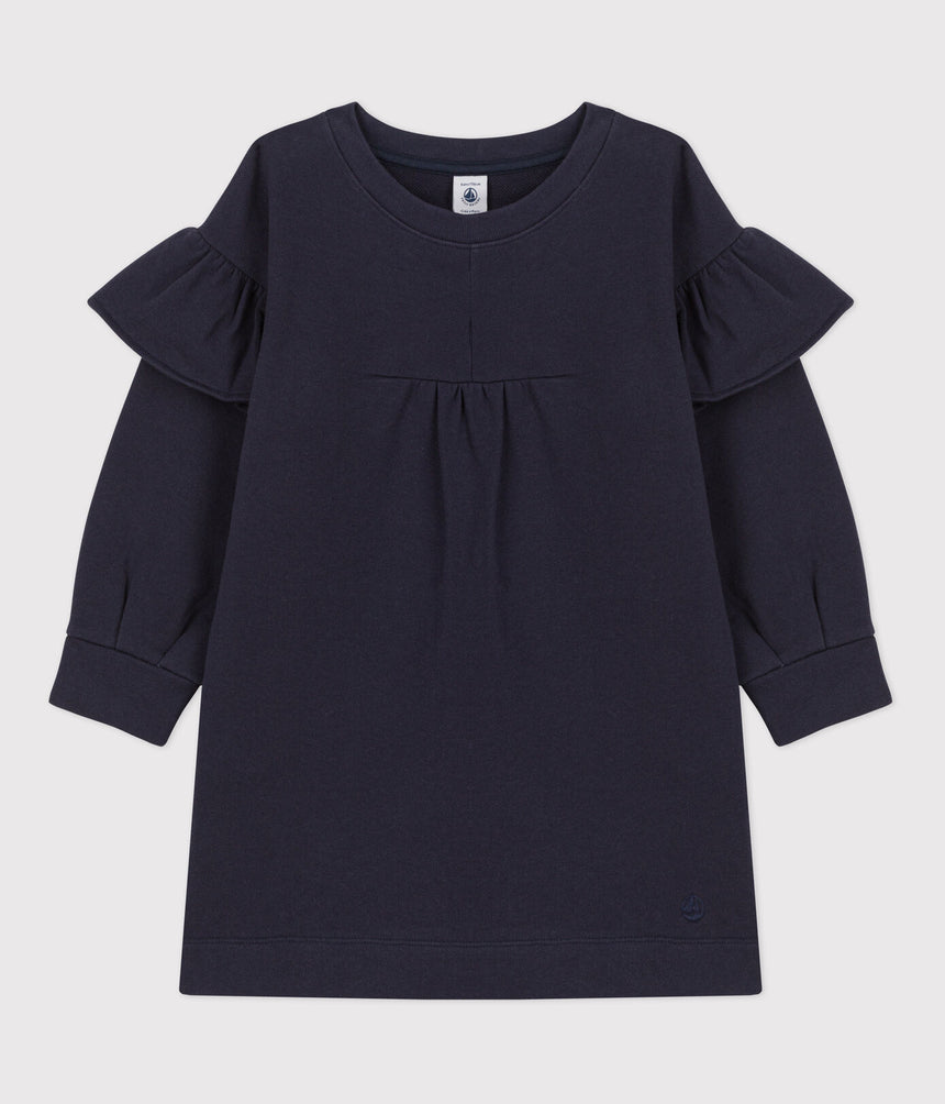 Girls' Long-Sleeved Fleece Dress