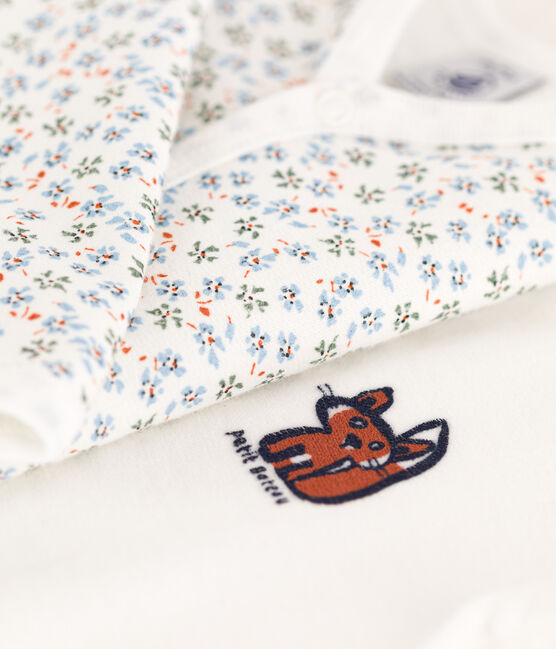 BABIES' FLORAL COTTON SLEEPSUITS - 2-PACK