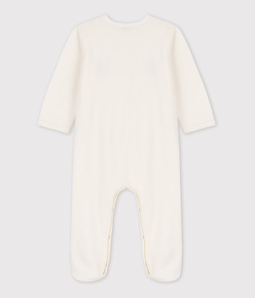 BABIES' SQUIRREL THEMED VELOUR SLEEPSUIT