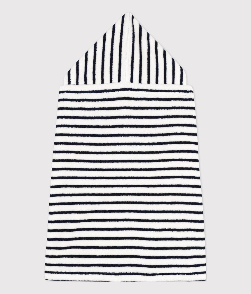 BABIES' STRIPED TERRY BATH CAPE