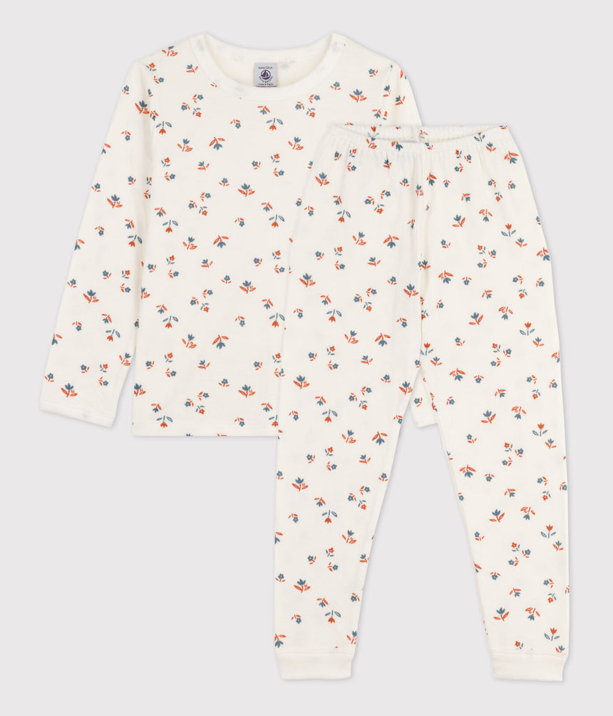 Girls' Floral Tube Knit Pyjamas