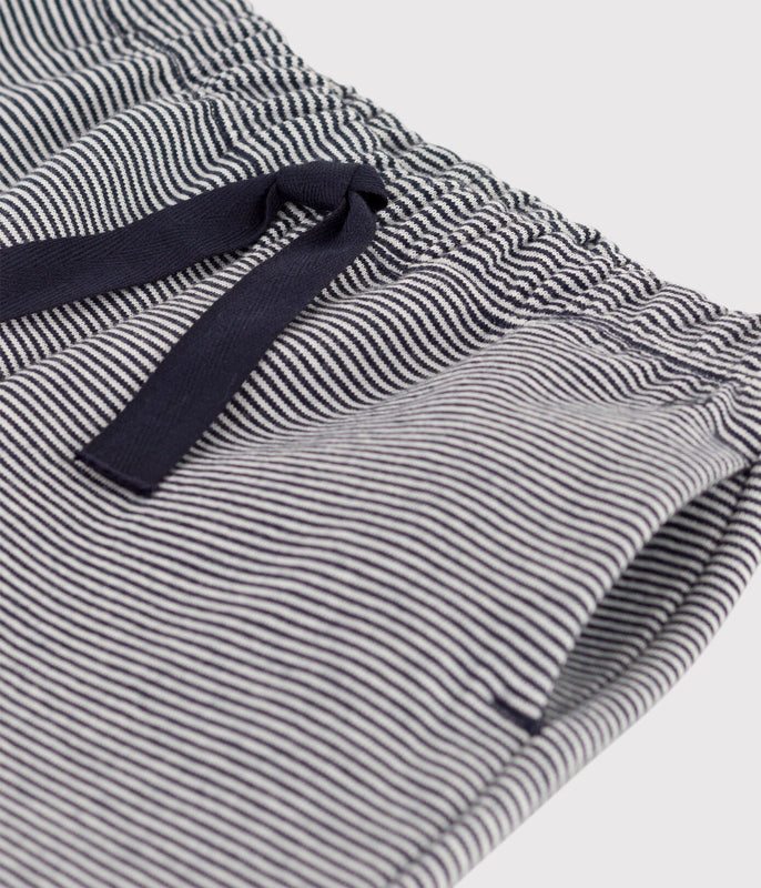 Babies' Thick Jersey Stripy Trousers