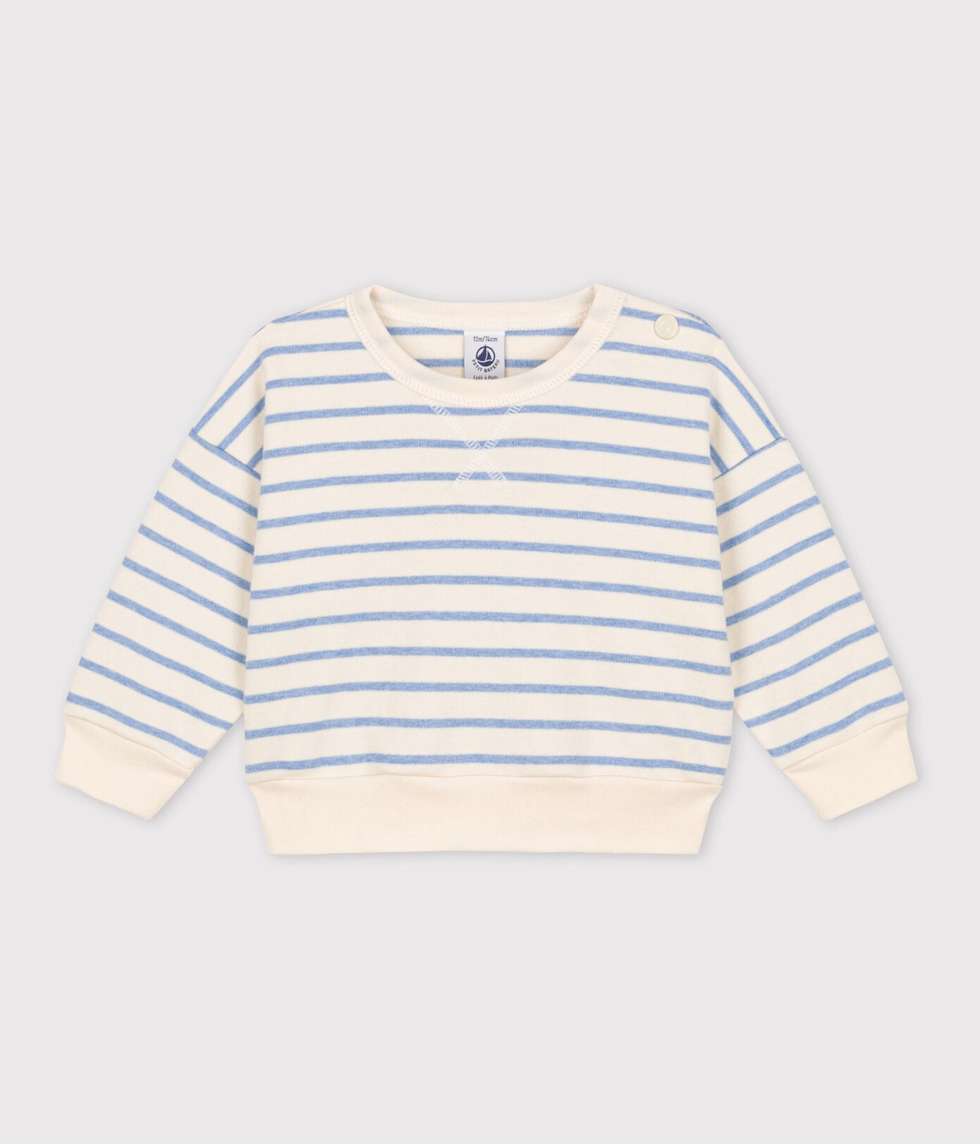 Babies' Cotton Sailor Striped Sweatshirt Babies' Cotton Sailor Striped Sweatshirt