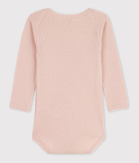 Babies' Long-Sleeved Openwork Bodysuit