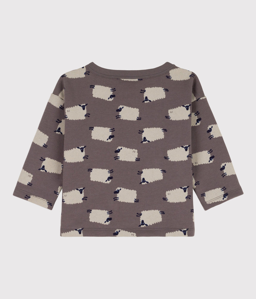 BABIES' SHEEP PRINT FLEECE SWEATSHIRT