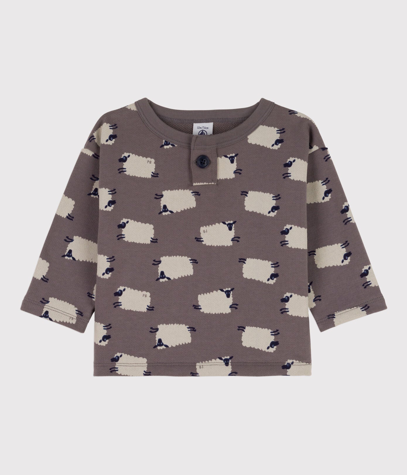 BABIES' SHEEP PRINT FLEECE SWEATSHIRT BABIES' SHEEP PRINT FLEECE SWEATSHIRT