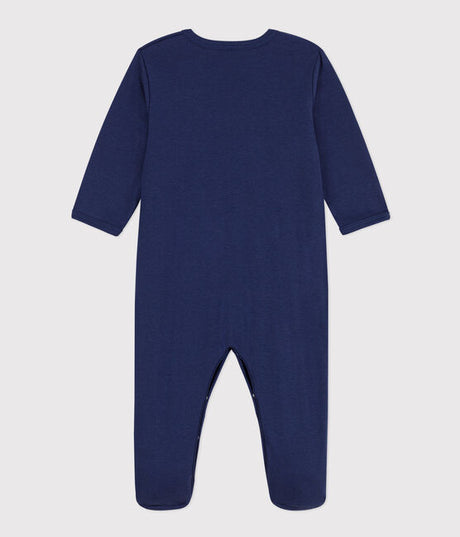 BLUE COTTON SLEEPSUIT