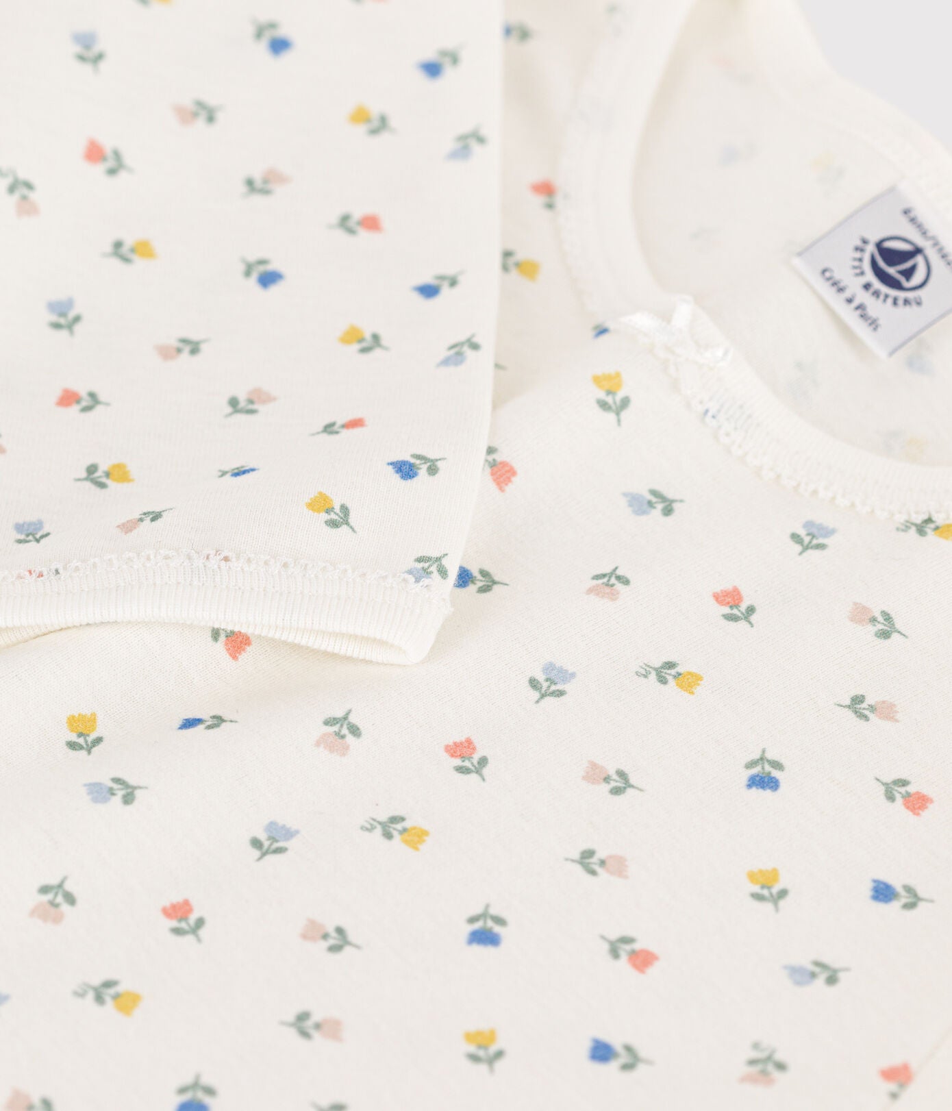 GIRLS' FLORAL COTTON PYJAMAS