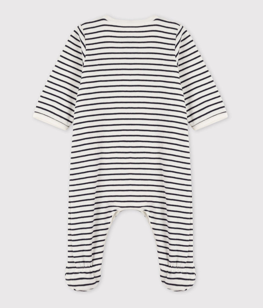 BABIES' STRIPY COTTON BODYJAMA