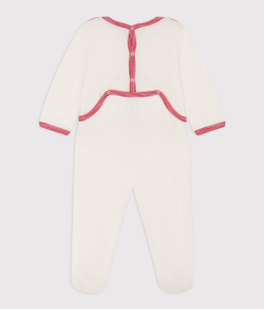 BABIES' 130 YEARS VELOUR SLEEPSUIT