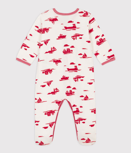 PRINTED TUBE KNIT SLEEPSUIT