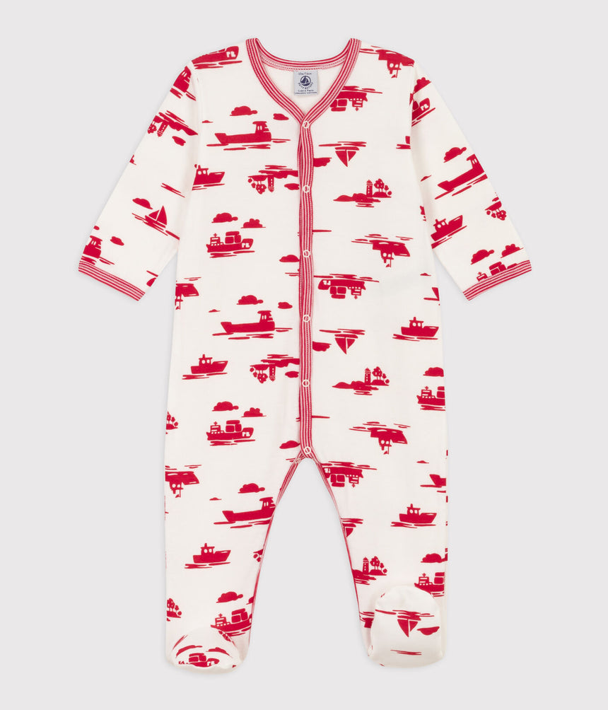 PRINTED TUBE KNIT SLEEPSUIT