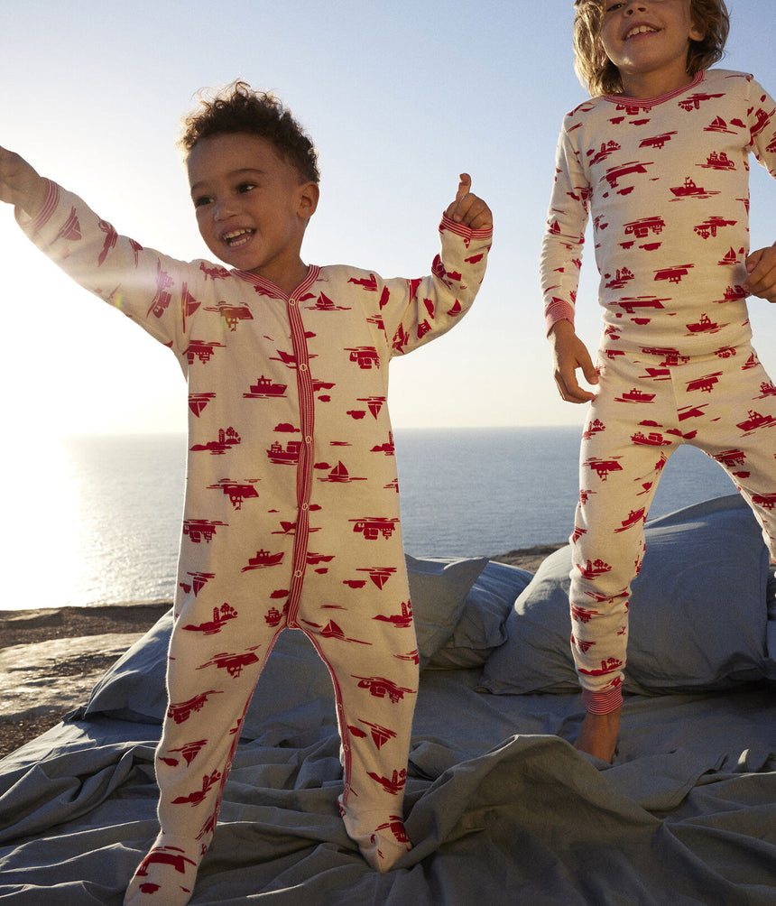 PRINTED TUBE KNIT SLEEPSUIT