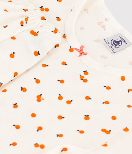GIRLS' ORANGETTE THEMED COTTON SHORT PYJAMAS