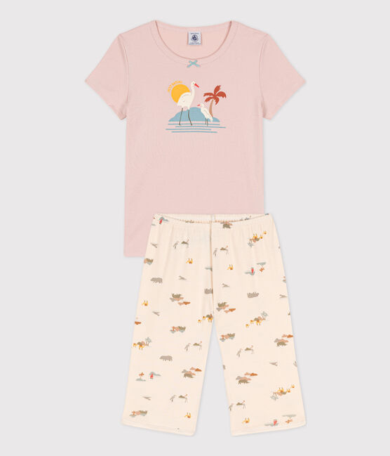 GIRLS' ANIMAL THEMED SHORT COTTON PYJAMAS