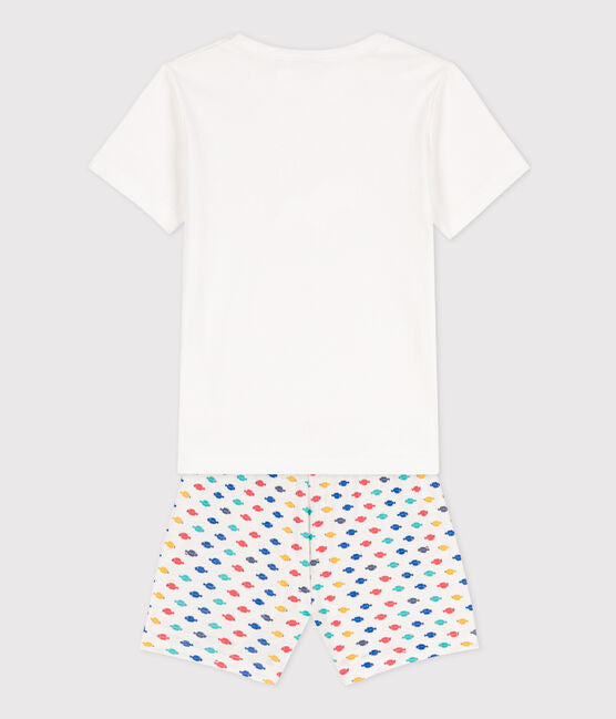 BOYS' SEA ANIMALS SHORT COTTON PYJAMAS