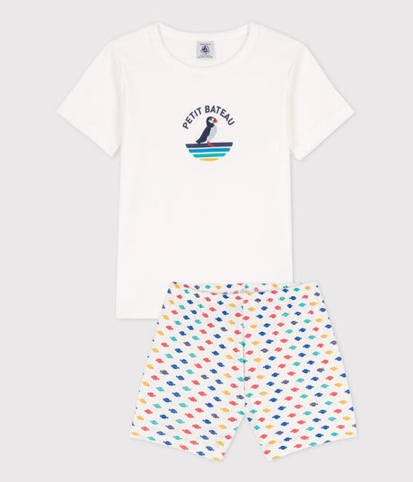 BOYS' SEA ANIMALS SHORT COTTON PYJAMAS