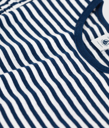 GIRLS' STRIPED COTTON T-SHIRT