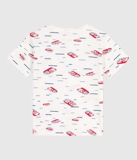 BOYS' SHORT-SLEEVED PATTERNED T-SHIRT