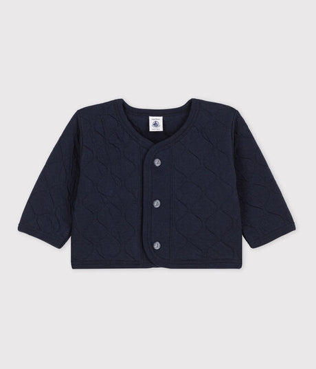BABIES' QUILTED TUBE KNIT BASEBALL JACKET