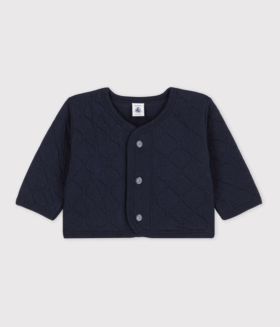 BABIES' QUILTED TUBE KNIT BASEBALL JACKET
