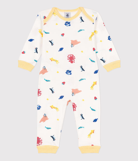 POPPERLESS AND FOOTLESS COTTON SEA ANIMALS SLEEPSUIT