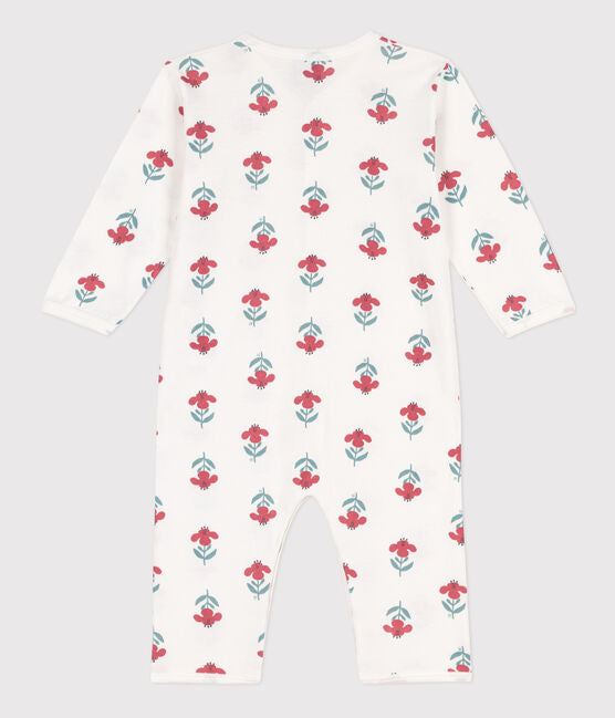 Floral Footles Cotton Sleepsuit