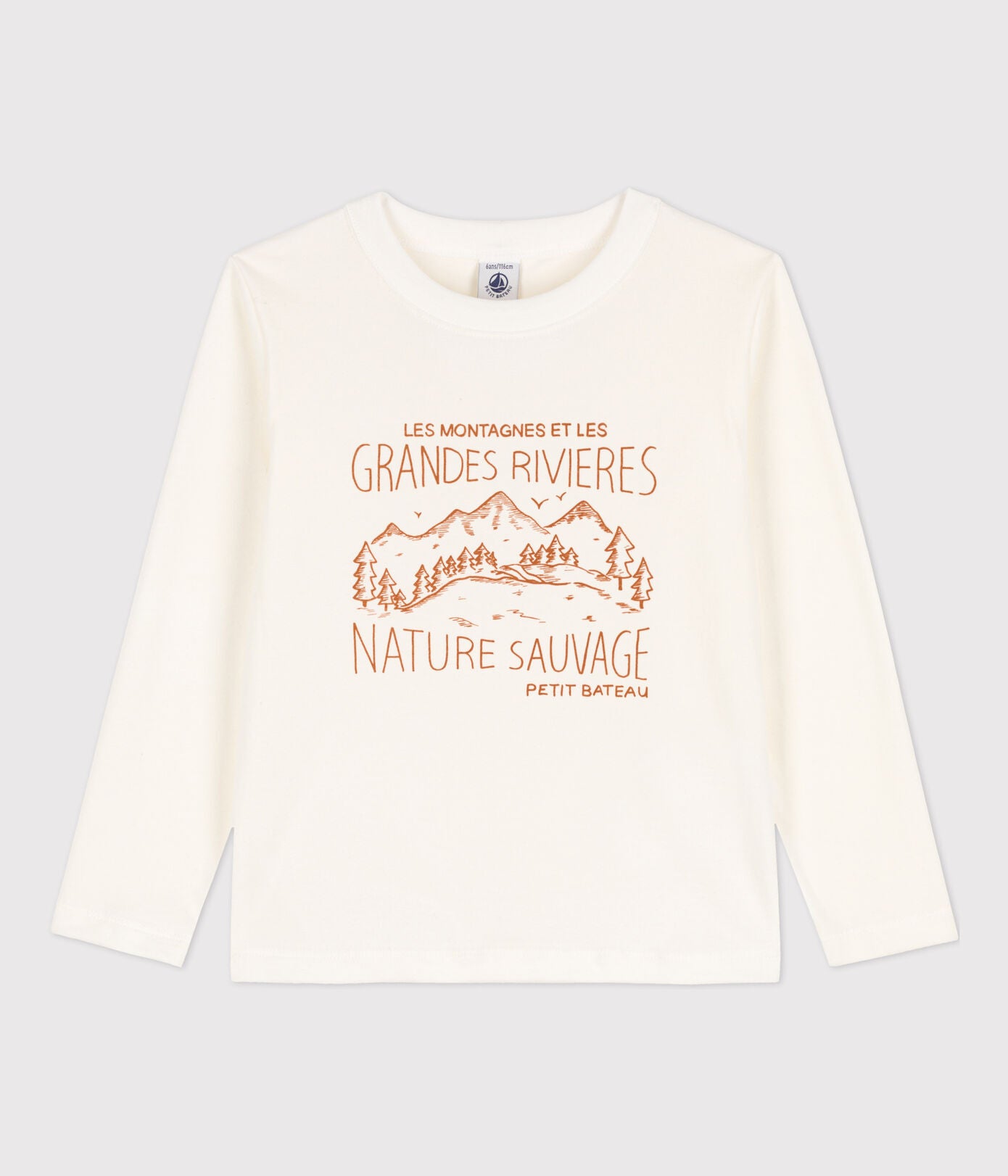 BOYS' LONG-SLEEVED PRINT T-SHIRT
