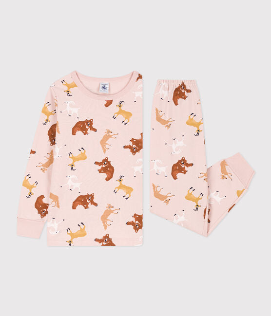 Girls Animal Fleece Pyjamas